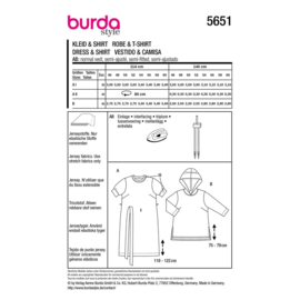 5651 Burda naaipatroon - Jurk & Shirt