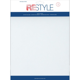 Wateroplosbaar borduurpapier 2 vellen A4 geschikt voor laserprinter - ReStyle
