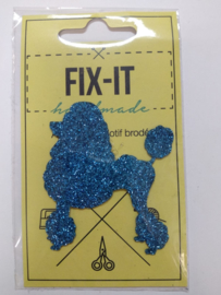 Poodle Glitter Fix-it Applique Patch