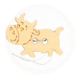 14x17mm Cow Wooden Button