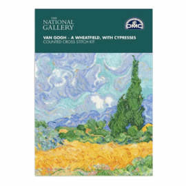 A wheatfield, with cypresses Vincent van Gogh - aida - DMC telpakket the National Gallery