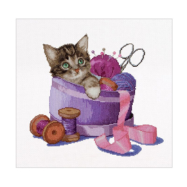 Sewing Basket Kitten Aida Thea Gouverneur