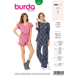 6261 Burda Naaipatroon | Pyjama in Variaties