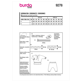 9278 Burda naaipatroon - Trui & Broek