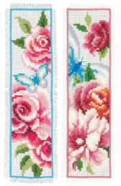 Flowers and Butterflies Aida Bookmarks Cross Stitch Kit Vervaco