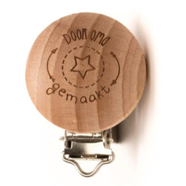 Door oma gemaakt houten speenclips Durable