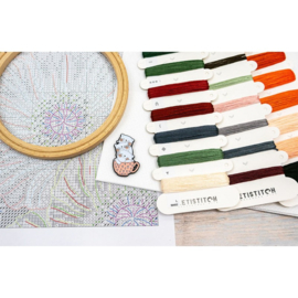 Poppy eyes aida telpakket - Leti Stitch