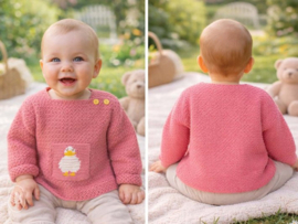 Babytruitje met eendje - gehaakt - Durable Cosy Extra Fine