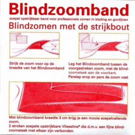 Zwart Blindzoomband Vlieseline