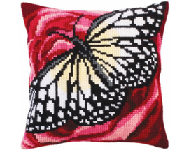 Butterfly Graphics Voorbedrukt Kruissteekkussen Collection D'Art