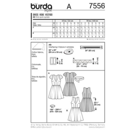 7556  Burda Naaipatroon | Jurk met Mouw Variatie