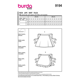 9194 Burda naaipatroon - Rok in variatie