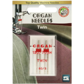 80/3 Tweeling Naalden Organ Needles