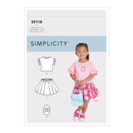 9118 A Simplicity Sewing Pattern 1/2-4 years