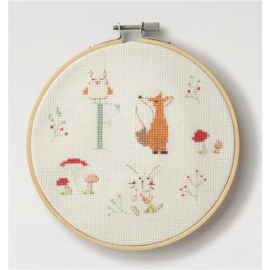 Woodland Friends Monogram | borduur pakket gift of Stitch | DMC