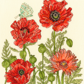Poppy Garden by Fay Miladowska Bothy Threads Cross Stitch Kit