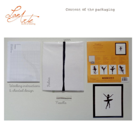 Ballet silhouette III - evenweave - Lanarte telpakket