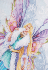 Fantasy Winter Elf Fairy Linen Lanarte Embroidery Kit