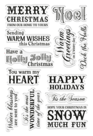 Winter blessings | Vintage Snowman | Clear acrylic stamp | Crafter's Companion
