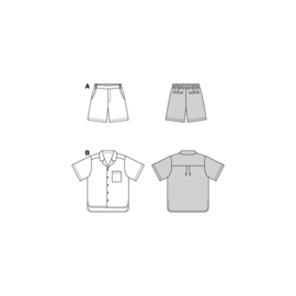 5640 Burda naaipatroon - Shirt & Korte Broek