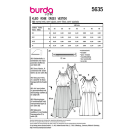 5635 Burda naaipatroon - Jurk in variatie