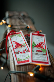 Christmas Gnomes Aida Bookmarks Cross Stitch Kit Vervaco