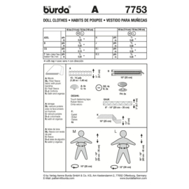 Burda Naaipatroon 7753 | Poppenkleertjes in variaties