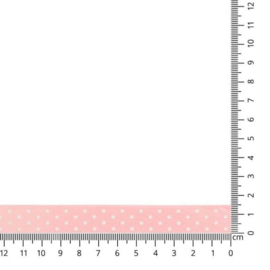 748 Light Pink 15mm/0.6" Ribbon with Dots p.m./per 3.3ft.