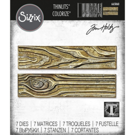 Woodgrain | Thinlits Colorize | Tim Holtz | Sizzix