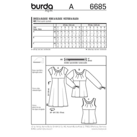 6685 Burda Naaipatroon | Jurk en blouse in variaties