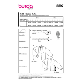 5597 Burda naaipatroon - Blouse in variatie