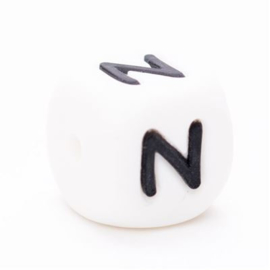 N 12mm Silicone Letter Bead