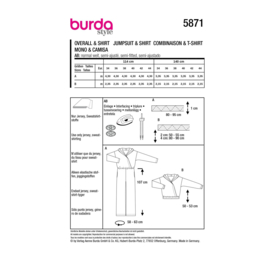 5871 Burda Naaipatroon | Overall & shirt