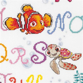 Nemo ABC Aida Disney Finding Nemo Vervaco Embroidery Kit