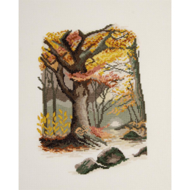 Fall scenery - aida - DMC telpakket
