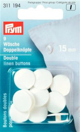 15mm/0.6" Double Linen Buttons Prym