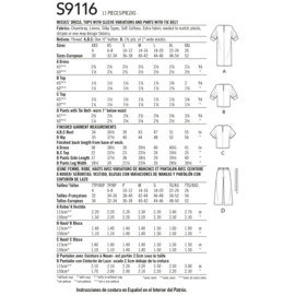 9116 A Simplicity Sewing Pattern XXS-XXL