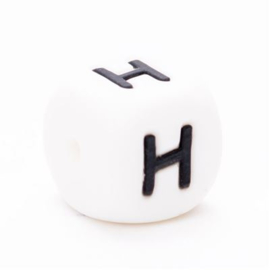 H 12mm Silicone Letter Bead