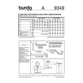 9349 Burda patroon | Jogging pak