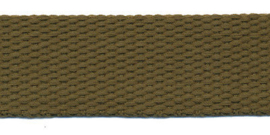 Army Green 25mm/1" Cotton Look Bag Straps