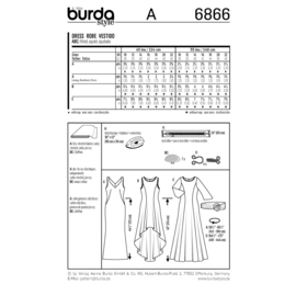 6866 Burda Patroon | Jurk in variaties