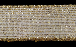 Gold 25mm/1" Glitter Elastic