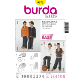 9672 Burda Naaipatroon | Trui, vest en broek/ joggingbroek in variaties