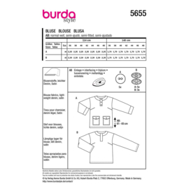 5655 Burda naaipatroon - Blouse in variatie