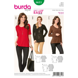 6611 Burda Naaipatroon | Shirt in variaties