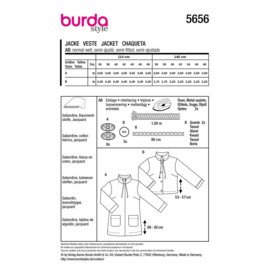 5656 Burda naaipatroon - Jas in variatie