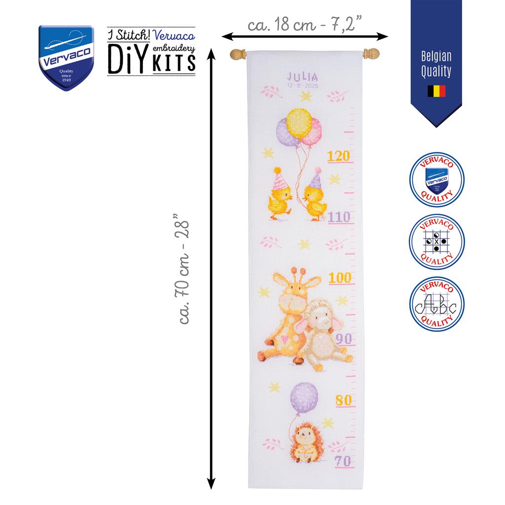 Dierenfeestje - aida groeimeter - Vervaco