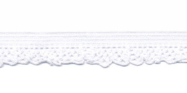 White 12mm/0.5" Elastic Lace