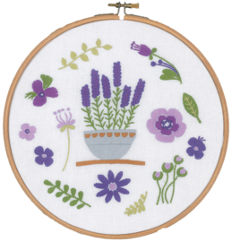 Lavender with Hoop Vervaco