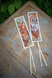 Owl with Feathers Aida Bookmarks Cross Stitch Kit Vervaco